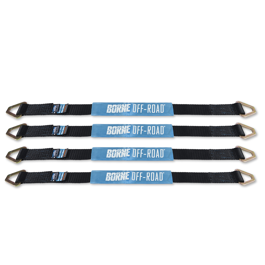 Mishimoto Vehicle Ratchet Tie-Down Kit (4 pack), Black