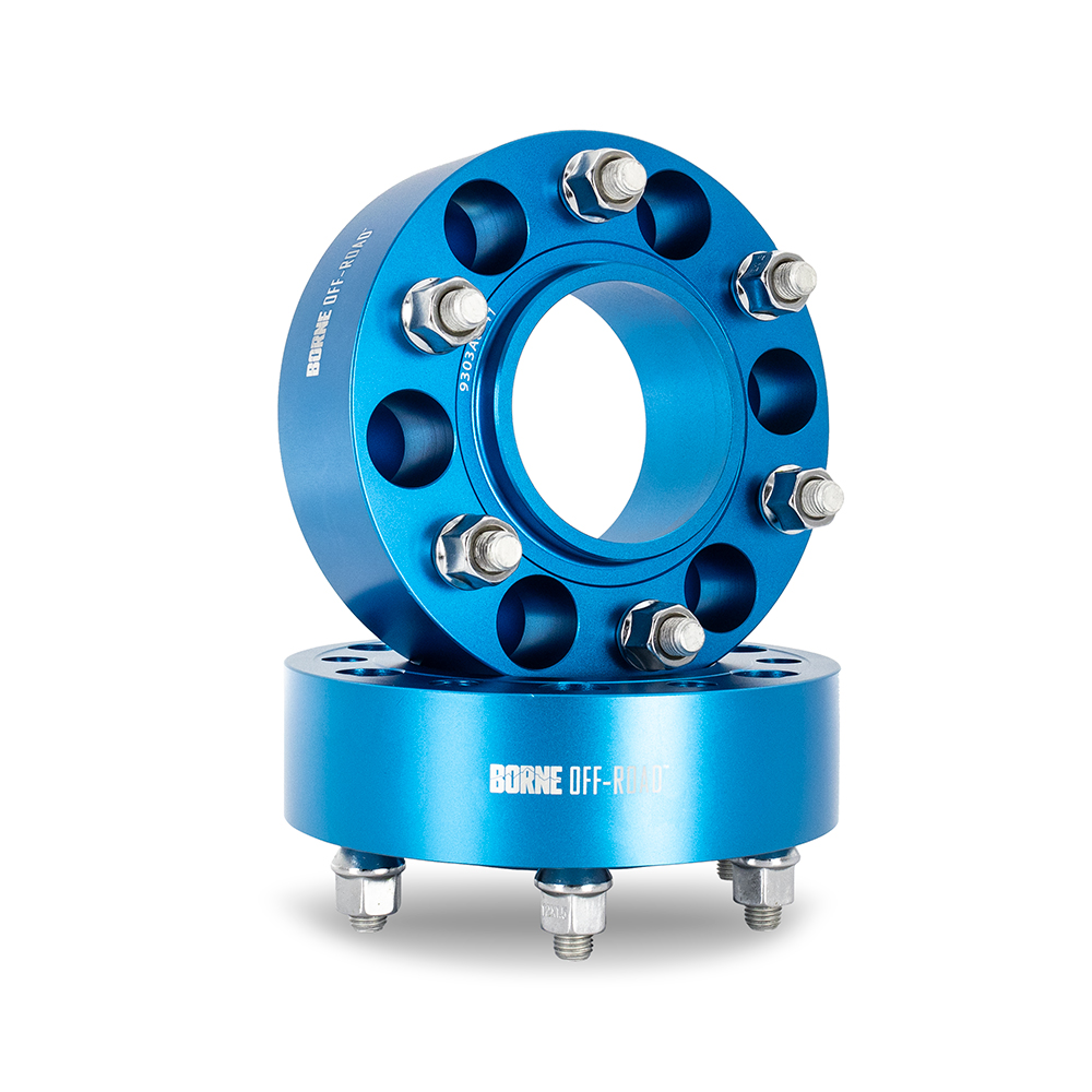 Mishimoto Borne Off-Road Wheel Spacers, 6x139.7, 93.1, 35, M12, Blue