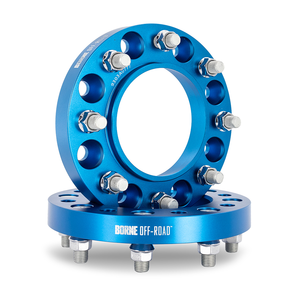Mishimoto Borne Off-Road Wheel Spacers, 8x165.1 116.7, 45, M14, Blue