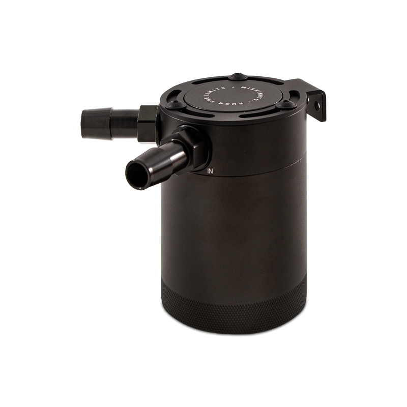 Mishimoto Universal Compact Baffled Oil Catch Can Kit, 2-Port, Black