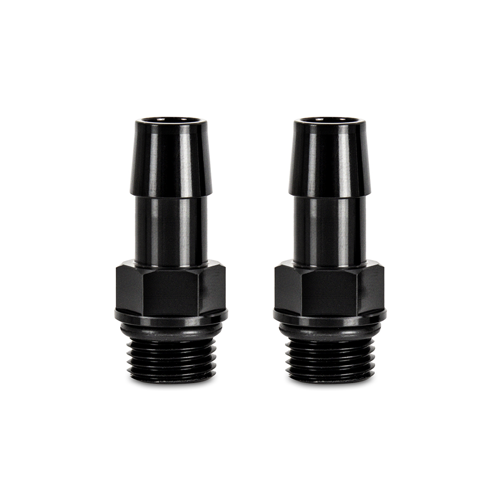Mishimoto 2pcs M16x1.5 1/2" Aluminum Catch Can Fitting, Black