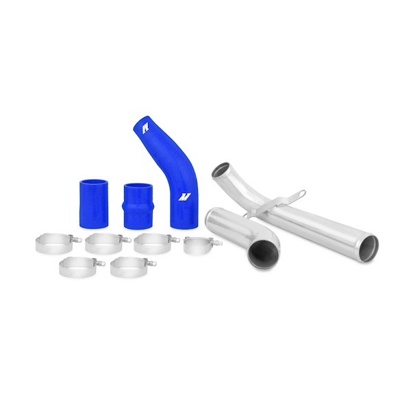Mishimoto Mitsubishi Lancer Evolution X Upper Intercooler Pipe Kit, 2008-2015, Blue Hoses