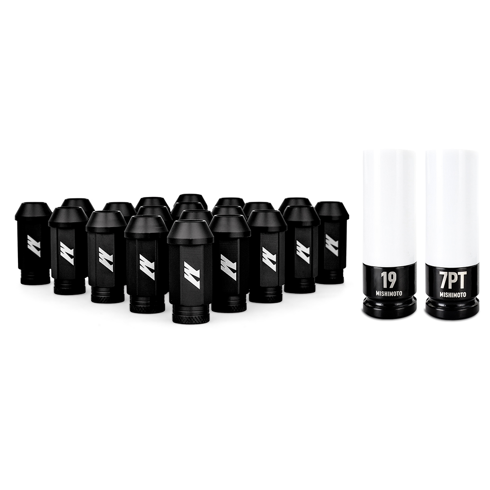 Mishimoto Aluminum Locking Lug Nuts M12x1.5, 20pc Set, Black