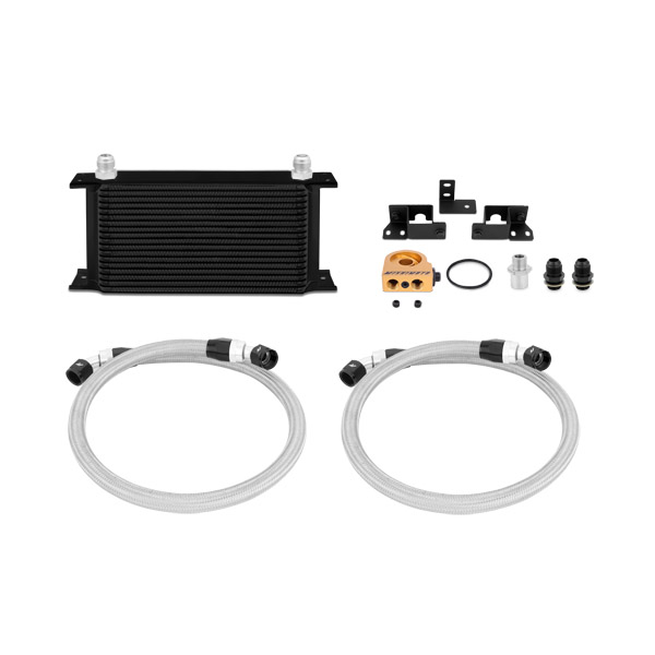 Mishimoto Jeep Wrangler JK 3.8L Thermostatic Oil Cooler Kit, 2007-2011, Black