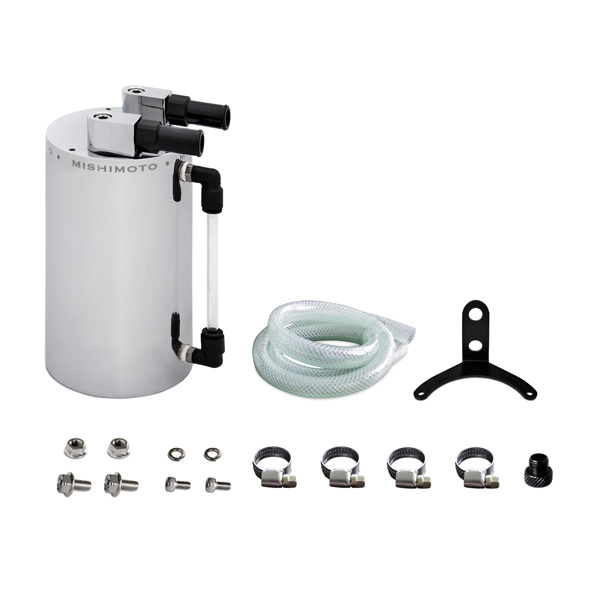 Mishimoto Aluminum Oil Catch Can - Large, Silver