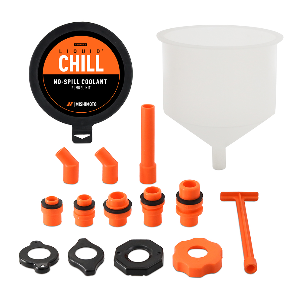 Mishimoto No-Spill Coolant Funnel Kit, 15pc Set