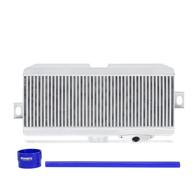 Mishimoto Subaru WRX STI Top Mount Intercooler Kit, 2008-2021, Silver w/ Blue Hoses