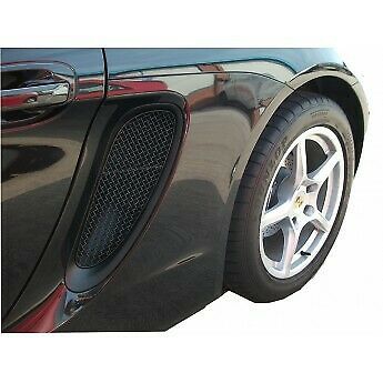 ZUNSPORT BLACK SIDE VENT GRILLES for PORSCHE BOXSTER 981 2012-14 ZPR43212B